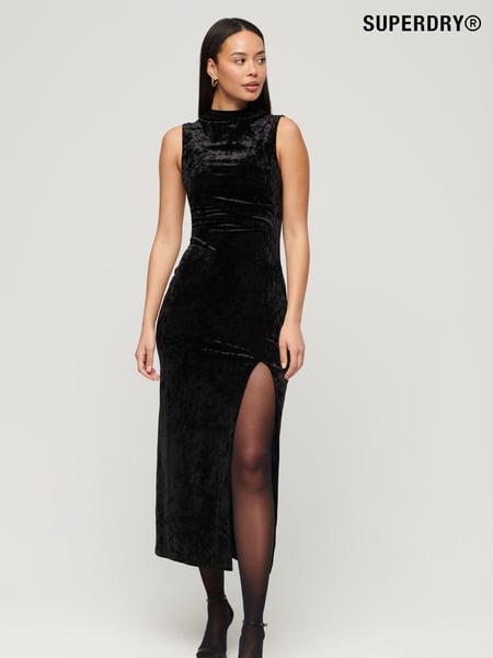 Superdry Black Velvet Maxi Dress (E30923) | € 60