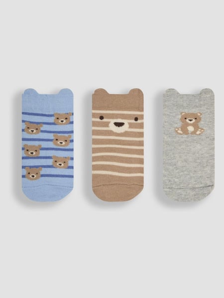 JoJo Maman Bébé Brown Bear Socks 3 Pack (E35736) | € 15