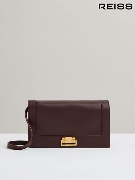 Reiss Oxblood Sariah Leather Suede Shoulder Bag (E36440) | € 278