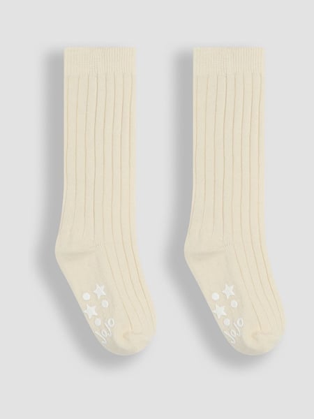 JoJo Maman Bébé Natural 2-Pack Long Rib Socks (E37622) | € 15
