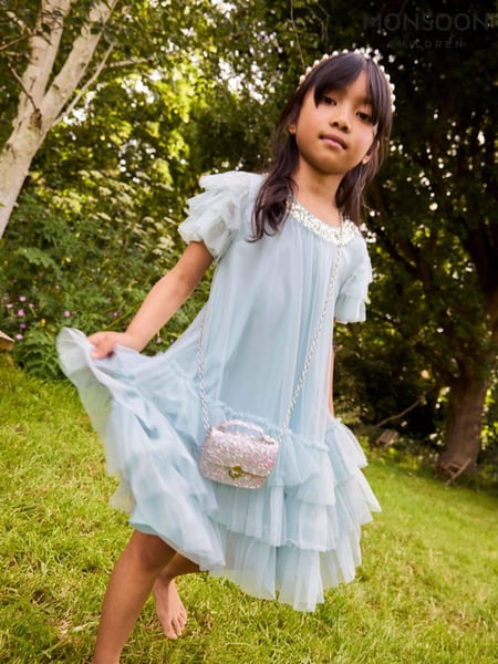 Monsoon Blue Alexandra Ruffle Swing Dress (E38639) | € 59 - € 66