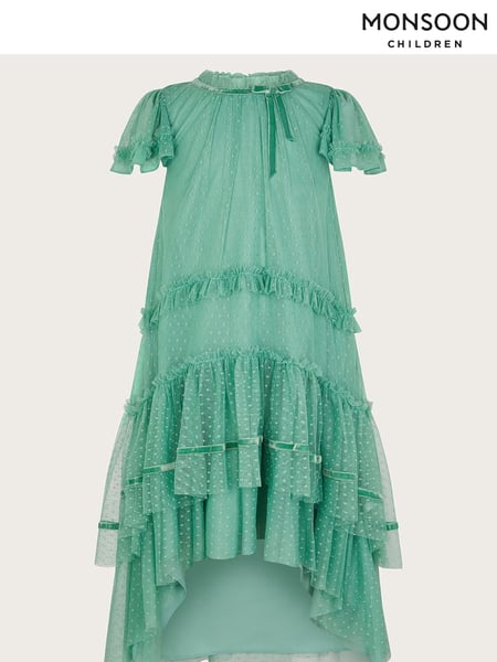 Monsoon Green Sienna Dobby Swing Dress (E38663) | € 35 - € 42