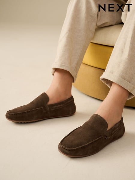 Suede Khaki/Green Standard Fit (F) Loafers (E39976) | € 40 - € 51