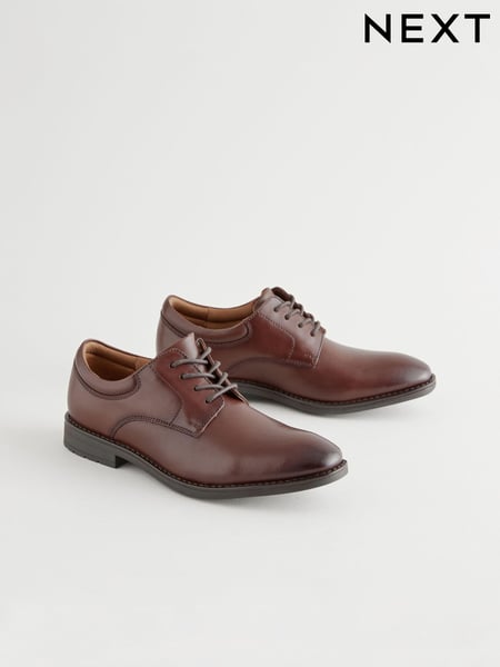Chocolate Brown Leather Lace-Up Shoes (E39983) | € 45 - € 57