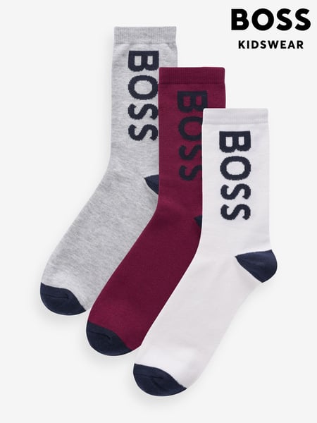 BOSS White Logo Socks 3 Pack (E41102) | € 30
