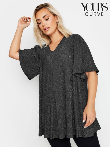 Yours Curve Black Foil Print Swing Top (E41461) | € 21