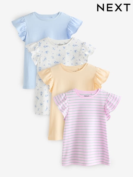 Pink/Blue/White/Yellow T-Shirts 4 Pack (3-16yrs) (E44336) | € 27 - € 35