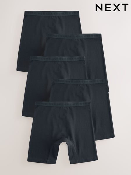 Black Shorts Long Leg Briefs 5 Pack (2-16yrs) (E46467) | € 17 - € 26