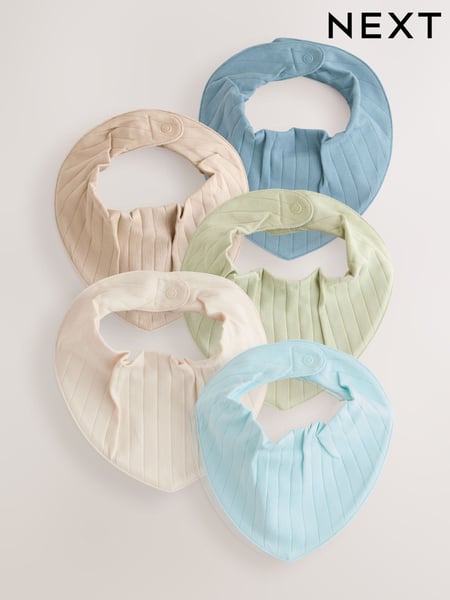 Multi 100% Cotton  Baby Short Sleeve Bodysuits Bibs 5 Pack (E46734) | € 14