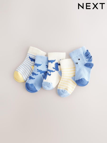 Blue Baby Socks 5 Pack (0mths-2yrs) (E46817) | € 9