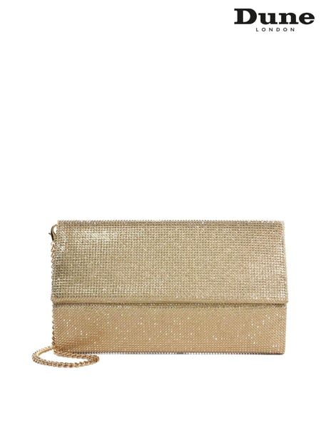 Dune London Gold Esmes Structured Foldover Clutch (E47930) | € 59