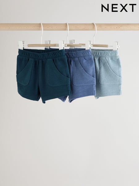 Blue Jersey 100% Cotton Baby Shorts 3 Pack (E48180) | € 18 - € 21