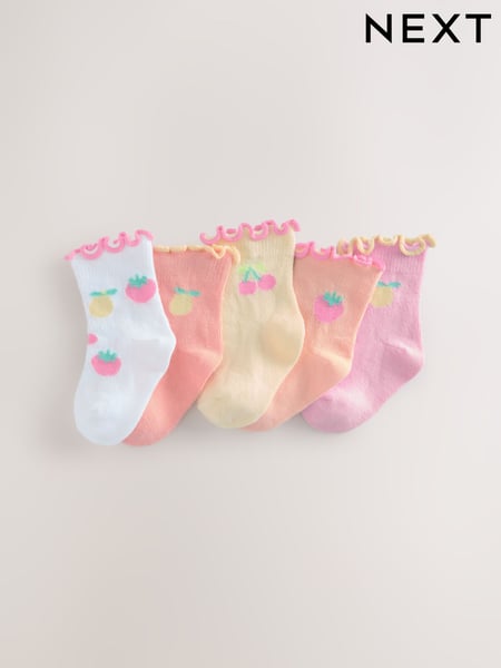 Bright Fruit Baby Socks 5 Pack (0mths-2yrs) (E48281) | € 9
