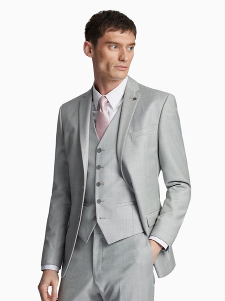 Ted Baker Tailoring Grey Antila Semi Plain Slim Fit Jacket (E49622) | € 202