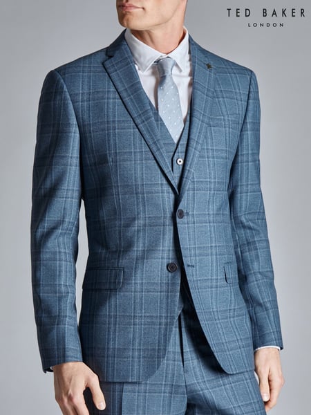 Ted Baker Tailoring Large Blue Alder Check Slim Fit Jacket (E49623) | € 404