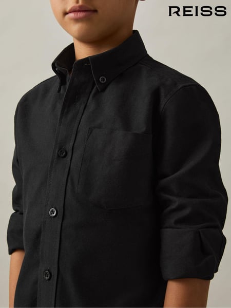 Reiss Black Greenwich Oxford Cotton Shirt (E50676) | € 50