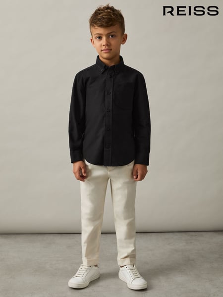 Reiss Black Greenwich Button Down Oxford Shirt (E50681) | € 44