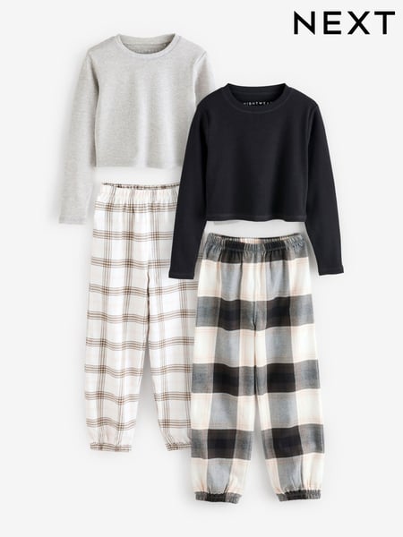 Black & White 2 Pack Check Woven Pyjamas (4-16yrs) (E51294) | € 37 - € 50