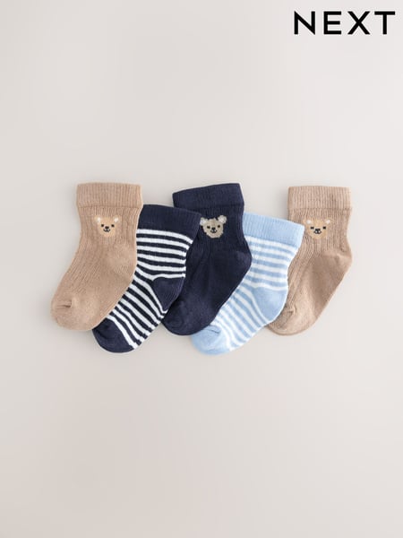 Blue Bear Baby Socks 5 Pack (0mths-2yrs) (E51341) | € 9