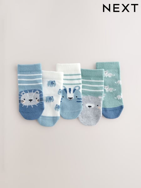 Blue character Baby Socks 5 Pack (0mths-2yrs) (E51347) | € 9