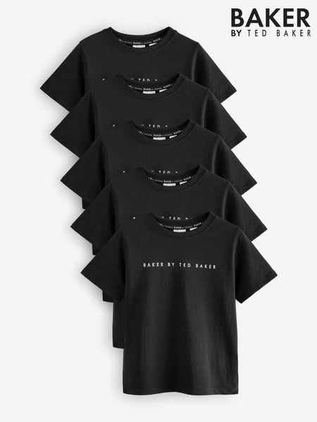 Baker by Ted Baker 100% Cotton T-Shirts 5 Pack (E51846) | € 62 - € 73