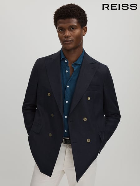 Oscar Jacobson Wool Double Breasted Blazer (E52820) | € 700