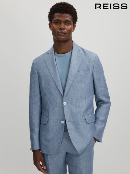 Oscar Jacobson Linen Single Breasted Blazer (E52832) | € 731