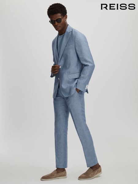 Oscar Jacobson Slim Fit 100% Linen Trousers (E52860) | € 357