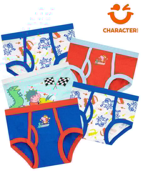 Character Blue George Pig 100% Cotton Underwears 5 Pack (E53343) | € 23