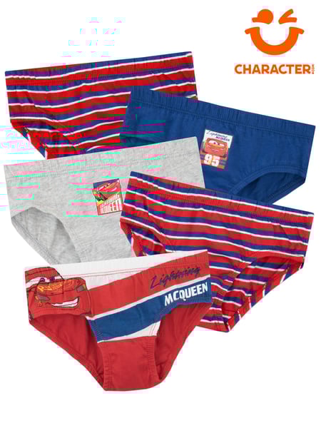 Character Red Disney Cars 100% Cotton Underwears 5 Pack (E53350) | € 20
