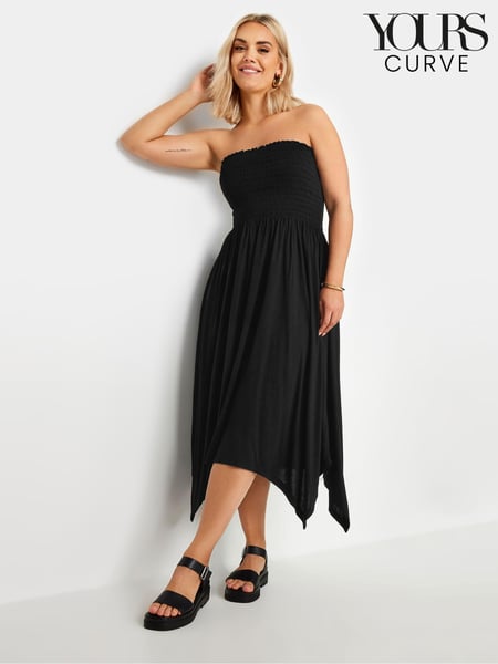Yours Curve Black Shir Bandeau Midi Dress (E53658) | € 42