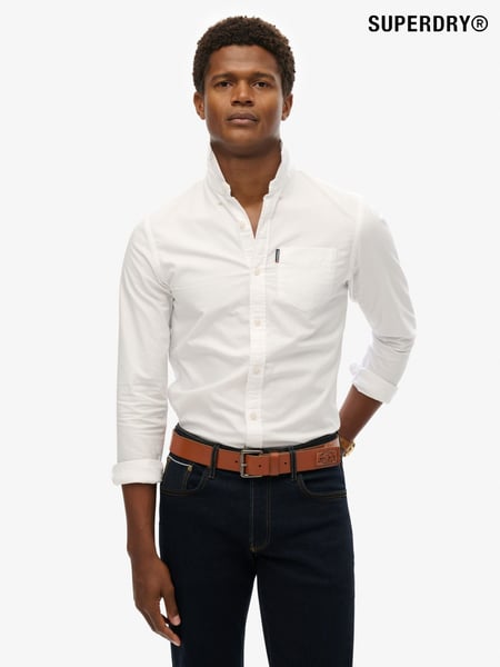 Superdry White 100% Cotton Essentials Oxford Shirt (E54031) | € 68