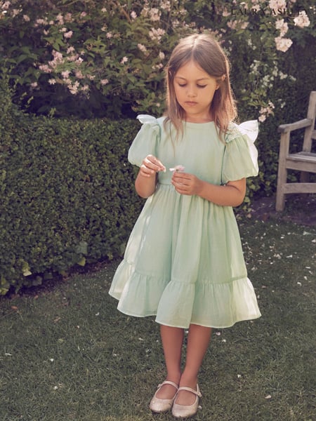 Laura Ashley Green Bow Back Flower Girl Dress (E54439) | € 59 - € 69