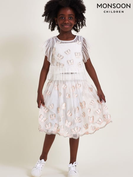 Monsoon Natural Embellished Butterfly Skirt and Top Set (E55378) | € 36 - € 42