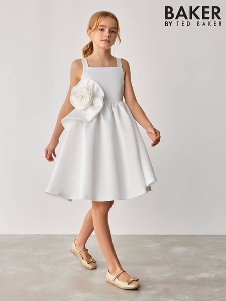 Baker by Ted Baker Satin Corsage Occasion Dress (E58840) | € 94 - € 101