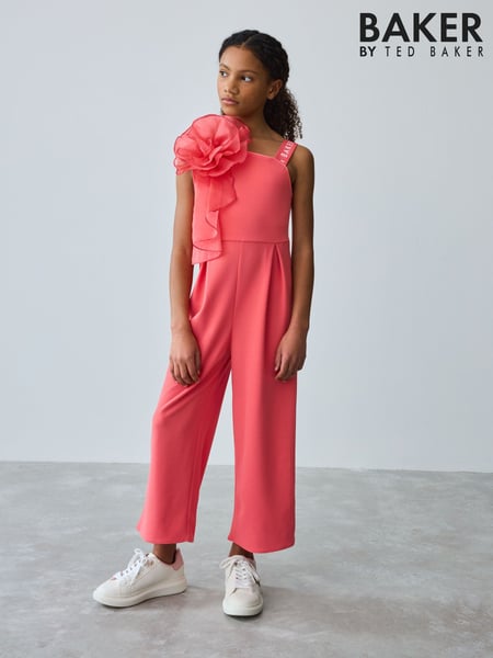 Baker by Ted Baker Coral Pink Corsage Jumpsuit (E58868) | € 31 - € 35