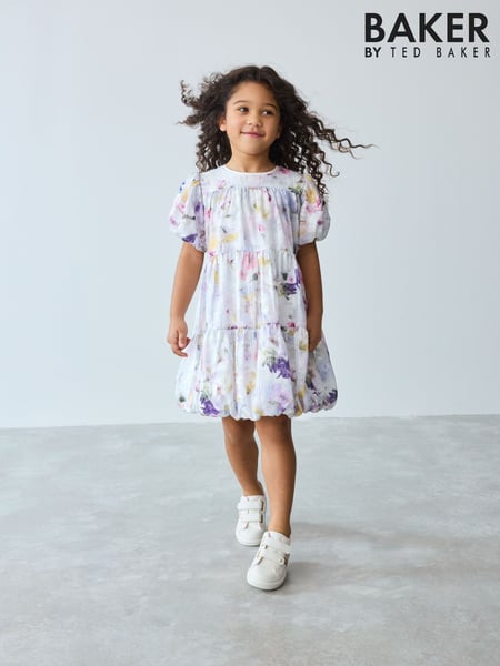 Baker by Ted Baker Multi Sequin Bubble Hem Puff Sleeve Dress (E58905) | € 62 - € 70
