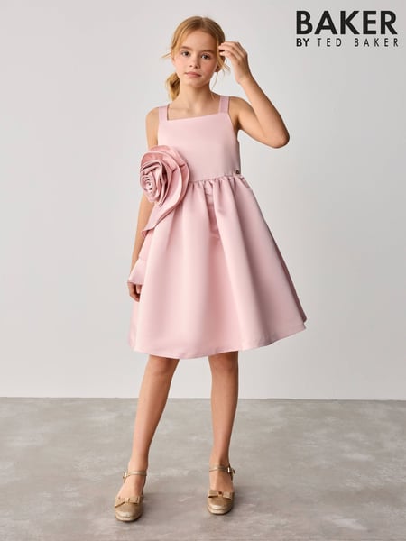Baker by Ted Baker Satin Corsage Occasion Dress (E58906) | € 94 - € 101
