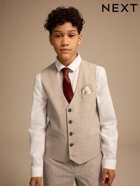 Neutral Waistcoat Shirt and Tie Set (12mths-16yrs) (E58948) | € 48 - € 61