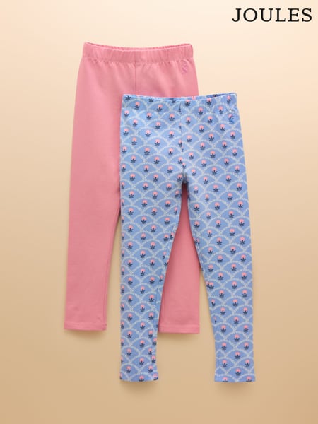 Joules Deedee Blue/Pink Pack of Two Jersey Leggings (E59027) | € 28 - € 31