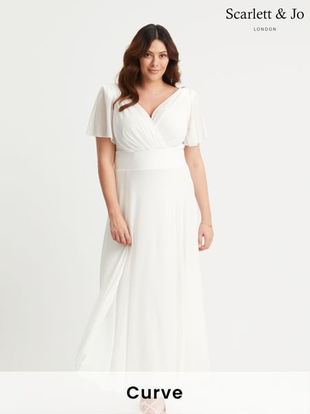 Scarlett & Jo Natural Isabelle Angel Sleeve Maxi Dress (E59538) | € 140