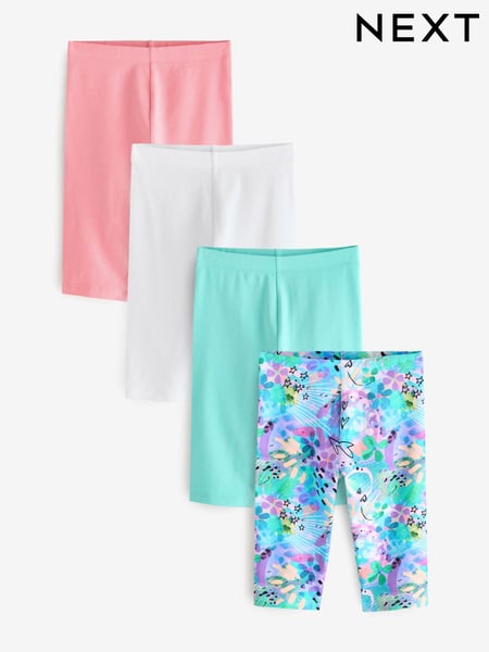 Blue Graffiti/Pink 4 Pack Cropped Leggings (3-16yrs) (E61333) | € 20 - € 28