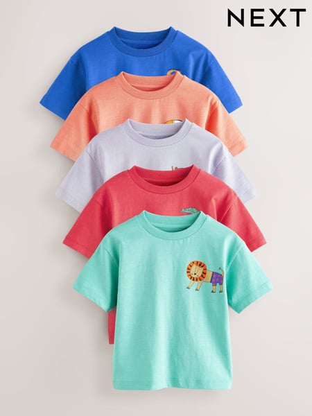 Multi Short Sleeve T-Shirts 5 Pack (3mths-7yrs) (E63187) | € 28 - € 34