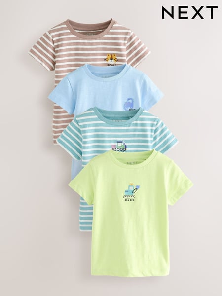 Multi Short Sleeve T-Shirts 4 Pack (3mths-7yrs) (E63198) | € 27 - € 33
