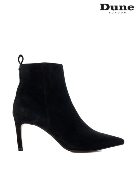Dune London Black Standard Fit Obsessively Mid Set Back Point Heeled Ankle Boots (E65163) | € 201