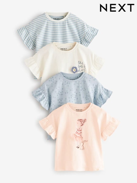 Blue Short Sleeve T-Shirt 4 Pack (3mths-7yrs) (E65363) | € 26 - € 31