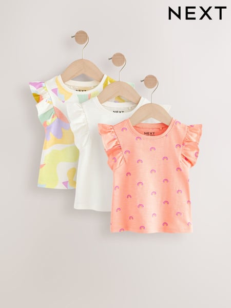 Ranbow 100% Cotton Ribbed Vests 3 Pack (3mths-7yrs) (E65364) | € 17 - € 23