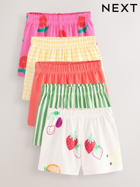 Red Fruit Ribbed Shorts 5 Pack (3mths-7yrs) (E65369) | € 28 - € 34
