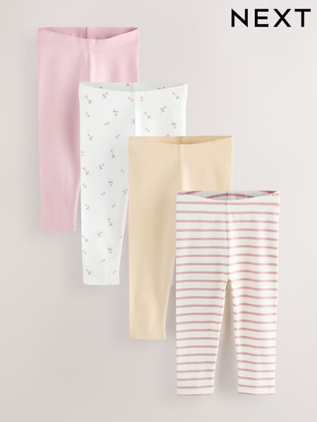Pink/White 4 Pack Leggings (3mths-7yrs) (E65375) | € 24 - € 30