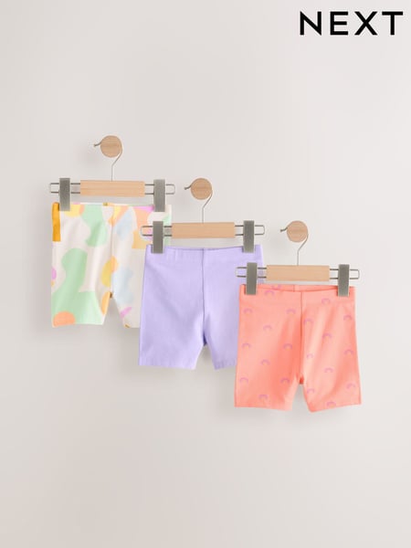 Rainbow Ribbed Shorts 3 Pack (3mths-7yrs) (E65377) | € 13 - € 18